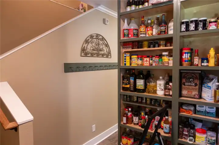 Spacious custom pantry...a place for everything!