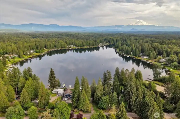 Lake Morton is just a minute down the street from the house.