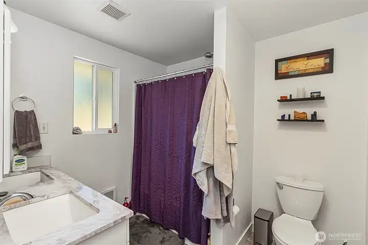 Dual Basin Elevated Vanity in the Primary Bath