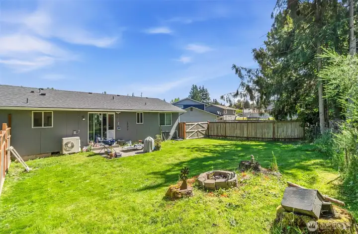Fairly Level & Sizeable Back Yard~Green Belt Buffer~Towering Everegreens