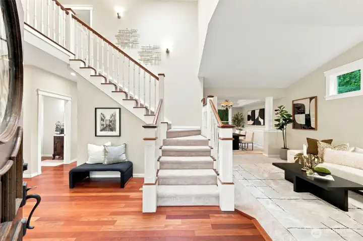 Grand 2-story entryway.