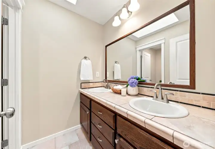 Second floor, full bathroom.