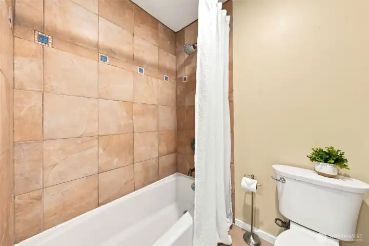 Second floor, full bathroom.