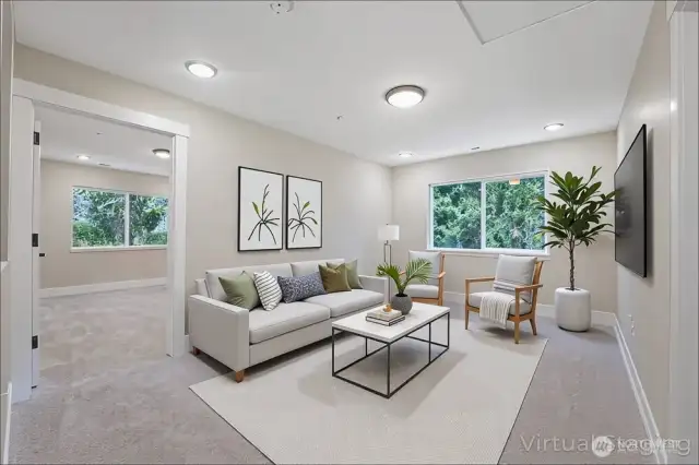 Bonus room off 2nd bedroom upstairs virtual staged