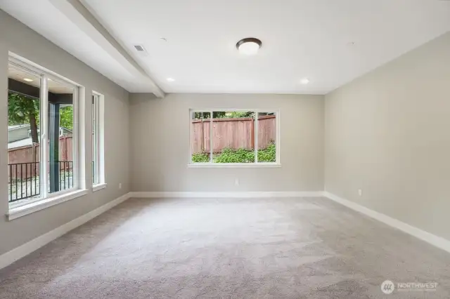 Living room not staged