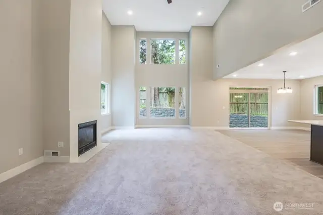 Family room not staged