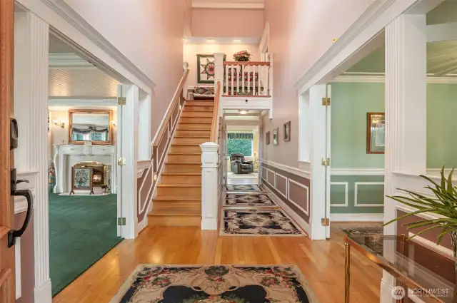 The Grand Central Staircase! The full 2 story height ceiling is more dramatic in person!