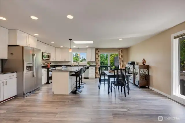 Large kitchen with dining space for all your gatherings.