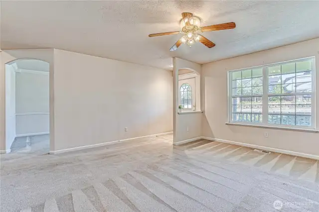 Front living room looking towards dining room
