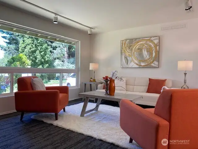 Living room features nice territorial peaceful views!