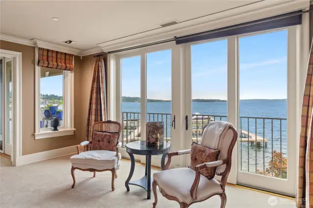 Watch the sunrise from the stunning primary suite