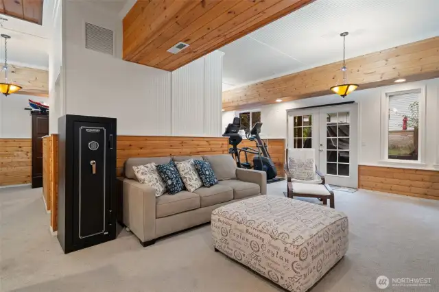 Fully finished bonus room in the basement.