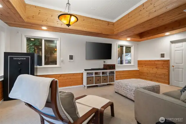 Fully finished bonus room in the basement.