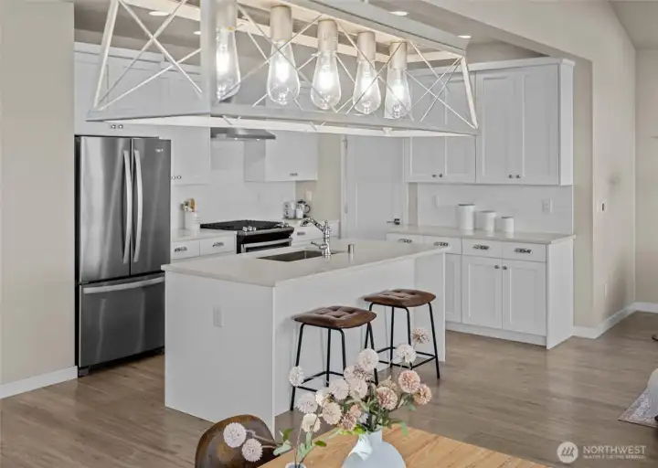 Contemporary lighting throughout