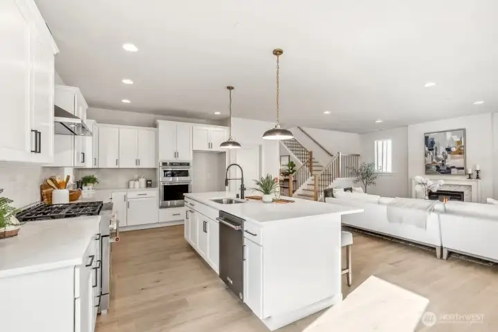 Interior photos are of the Sheridan model home at Maywood Heights. Same floor plan but colors and finishes will vary. Photos are for illustration purposes only.