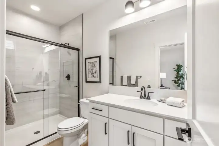 Interior photos are of the Sheridan model home at Maywood Heights. Same floor plan but colors and finishes will vary. Photos are for illustration purposes only.