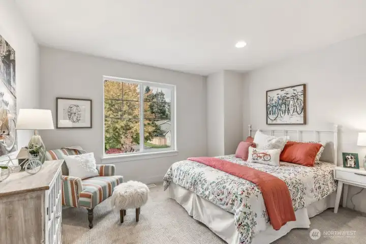 Interior photos are of the Sheridan model home at Maywood Heights. Same floor plan but colors and finishes will vary. Photos are for illustration purposes only.