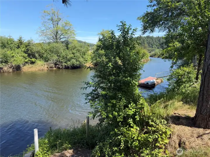 View to the east from atop the steps to river