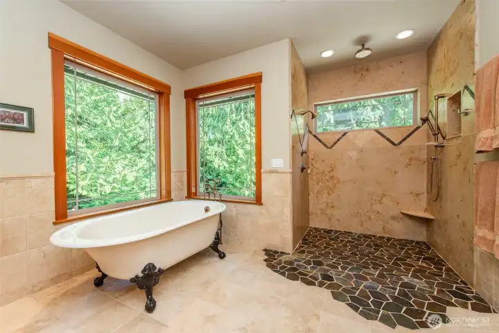Primary Private Tub & No Step Shower