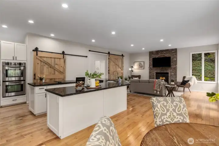 Extra large family room space