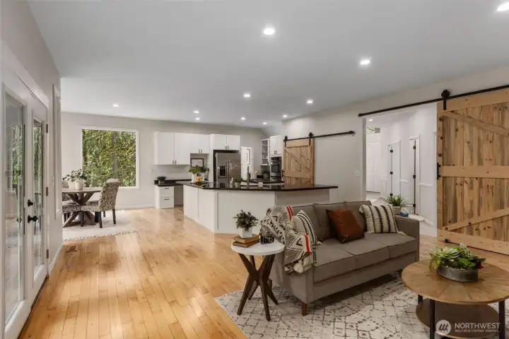 Large main level deck for BBQ and morning coffee