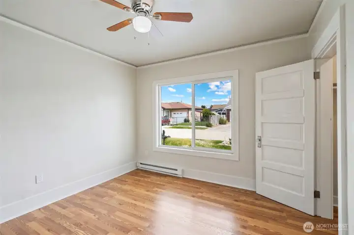 Another view of bedroom 1, new window installed.