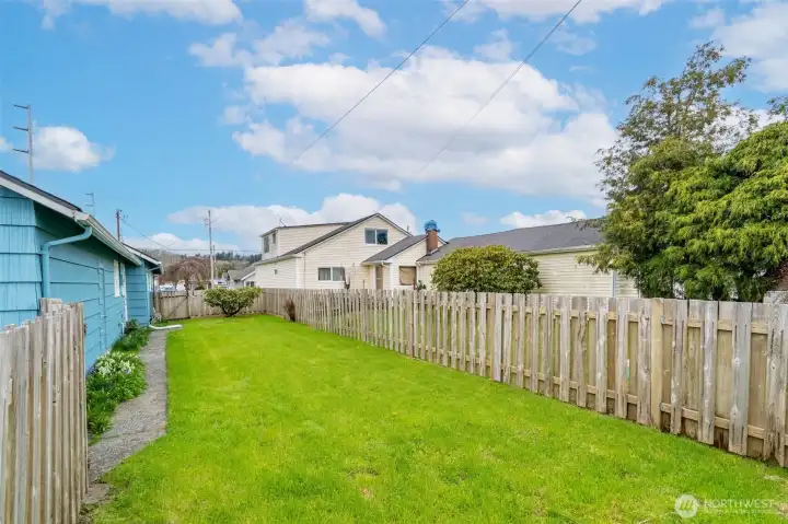View of backyard from gate.