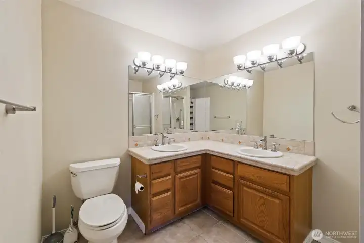 Primary bathroom with walk in shower Primary bathroom with walk in shower