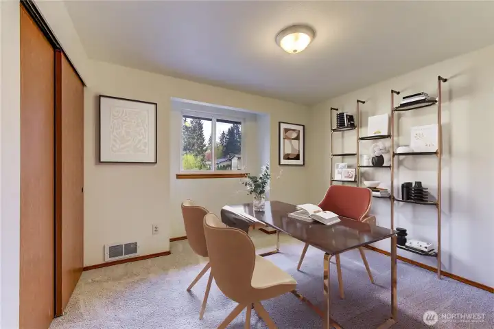 Virtually staged Bedroom 3/Office