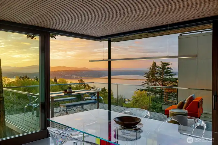 Floor-to-ceiling sliders for luxurious indoor/outdoor living