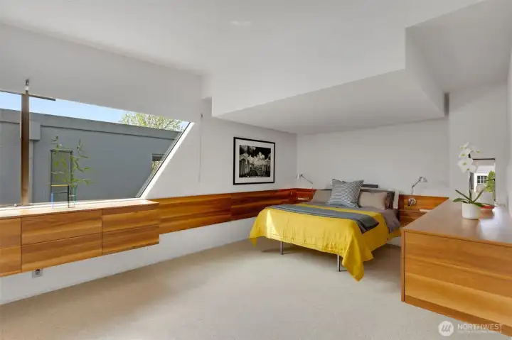 Spacious, modern primary suite