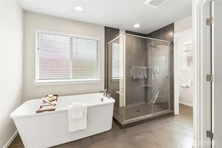 Spa-Inspired Bath w/Soaking Tub & Separate Shower