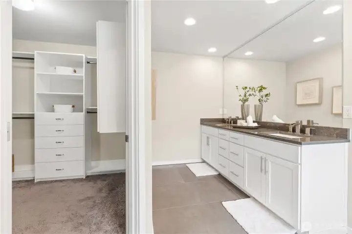 Walk In Closet & Double Vanities