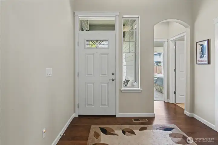 Great tall ceilings and arched details.