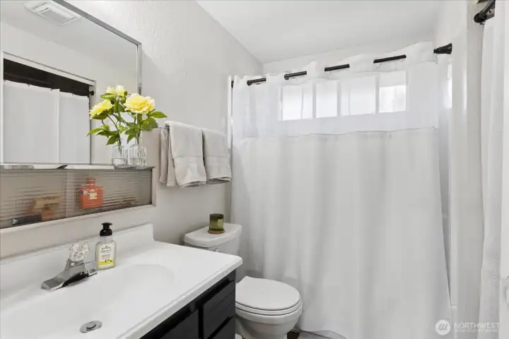 Main floor bathroom & utility room.