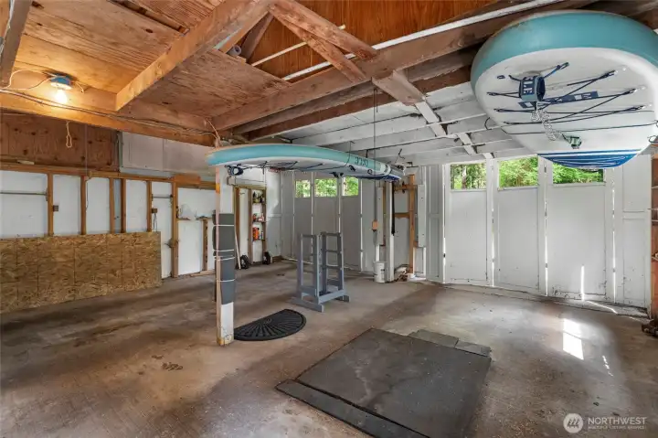 Plenty of storage in garage