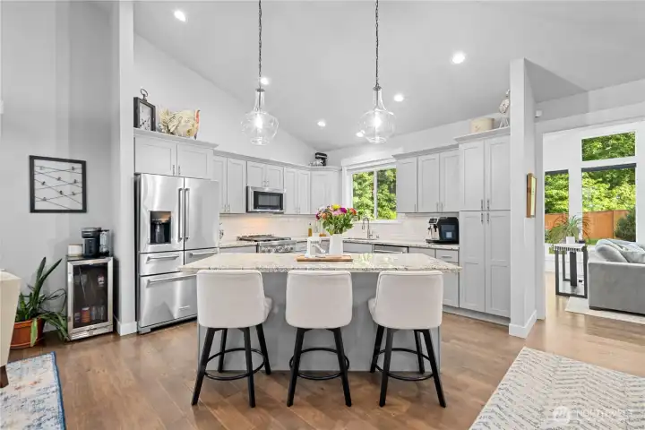 Spacious kitchen designed for gathering...