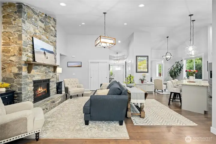 Versatile floor plan offers main floor living w/ 3 big bedrooms plus a dedicated office.