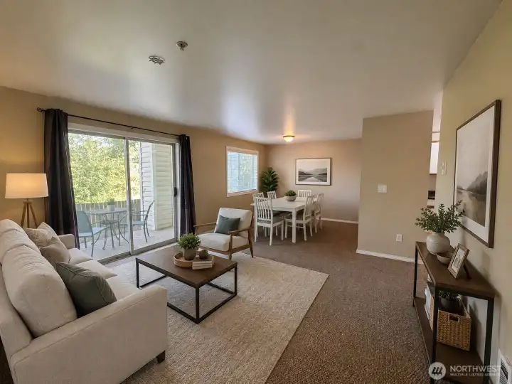 Virtually staged living room Virtually staged living room