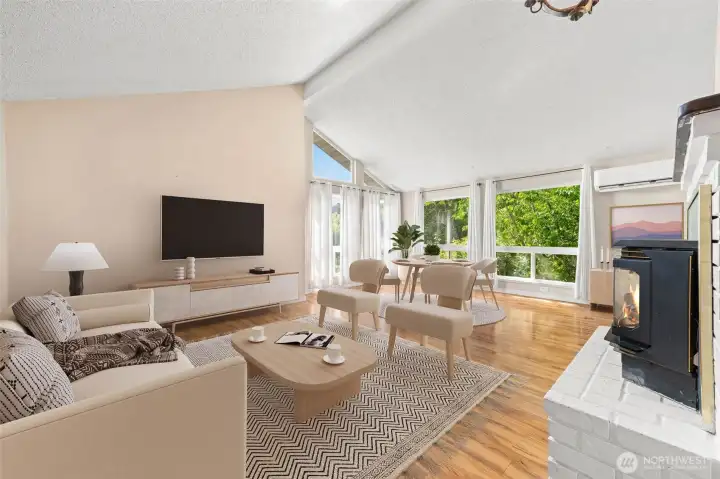 Living room staged