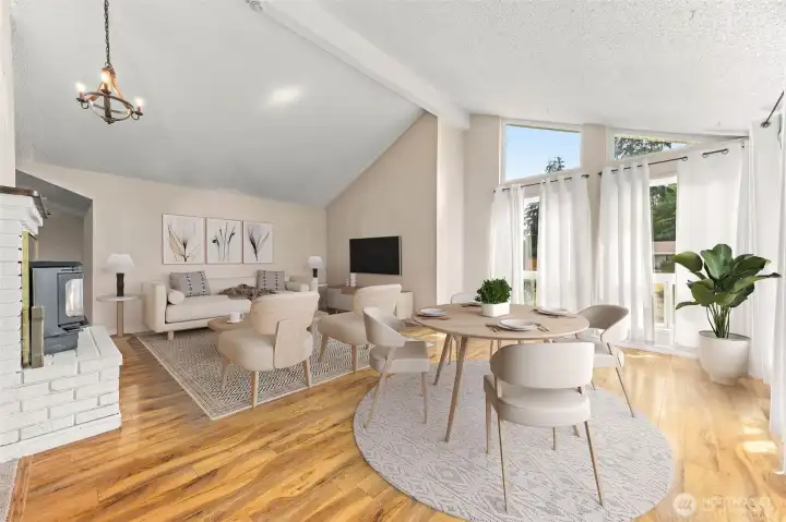 Living room staged