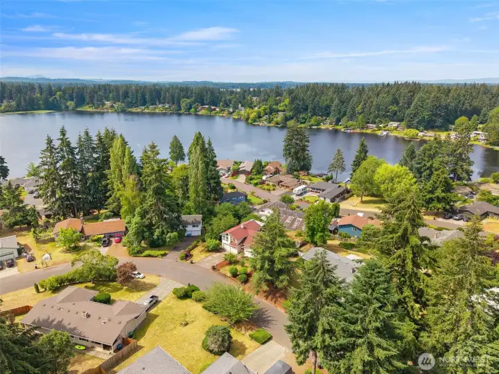 Aerial view of Lake Pattison