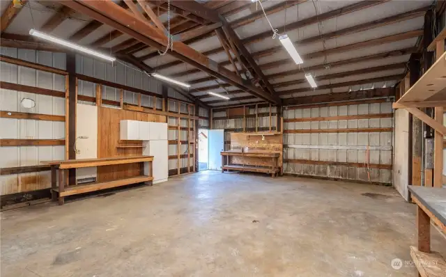 24X48 Three bay shop with plenty of storage room and tons of workspace