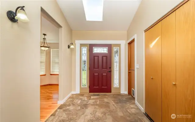 Inviting entry with skylighting