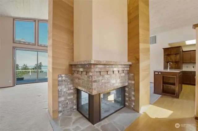 Complete with a 360 wood burning fireplace.