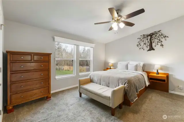 Spacious Primary Bedroom w/blackout shades