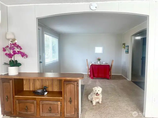 Entry way to living room