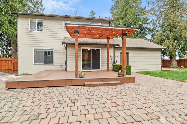 large patio from the covered deck