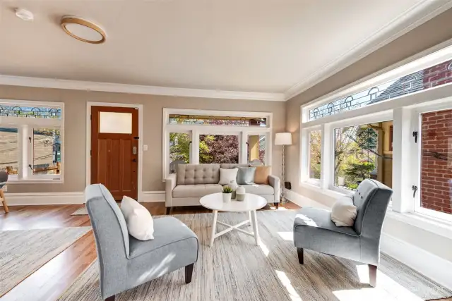 Notice the Newly Beautiful Swedish Refinished Oak Floors.
