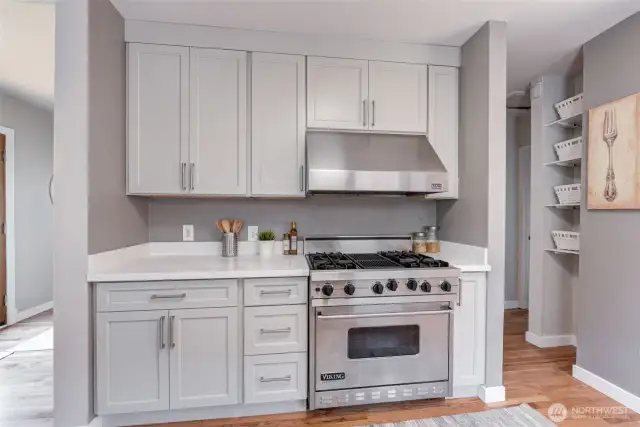 Close up of the Professional Style Viking Oven, Stove & Hood